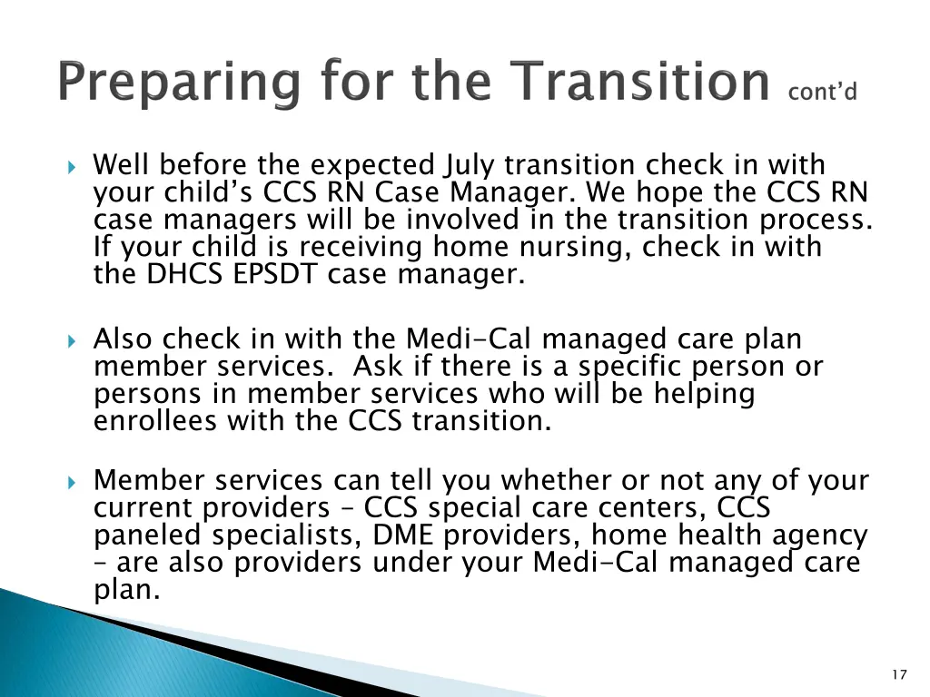 well before the expected july transition check