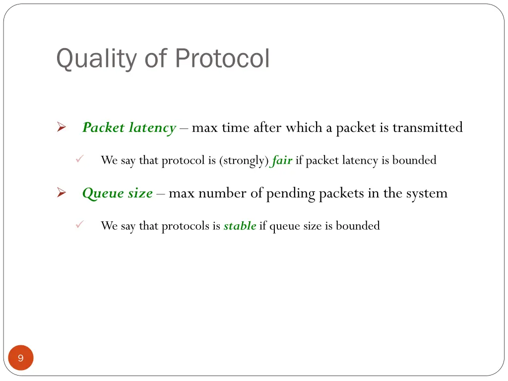 quality of protocol