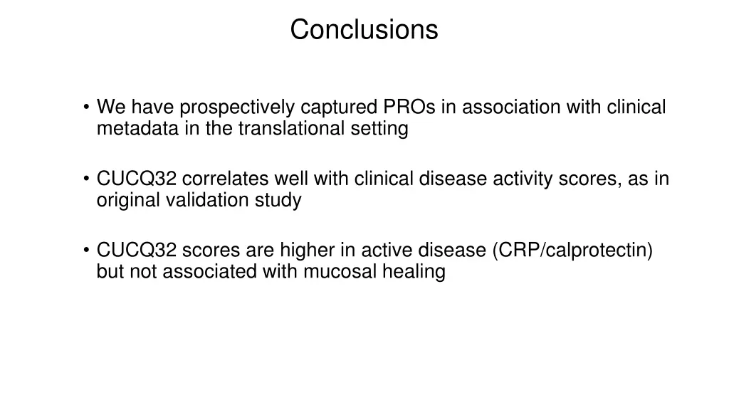 conclusions