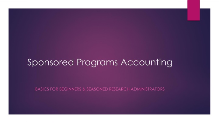 sponsored programs accounting