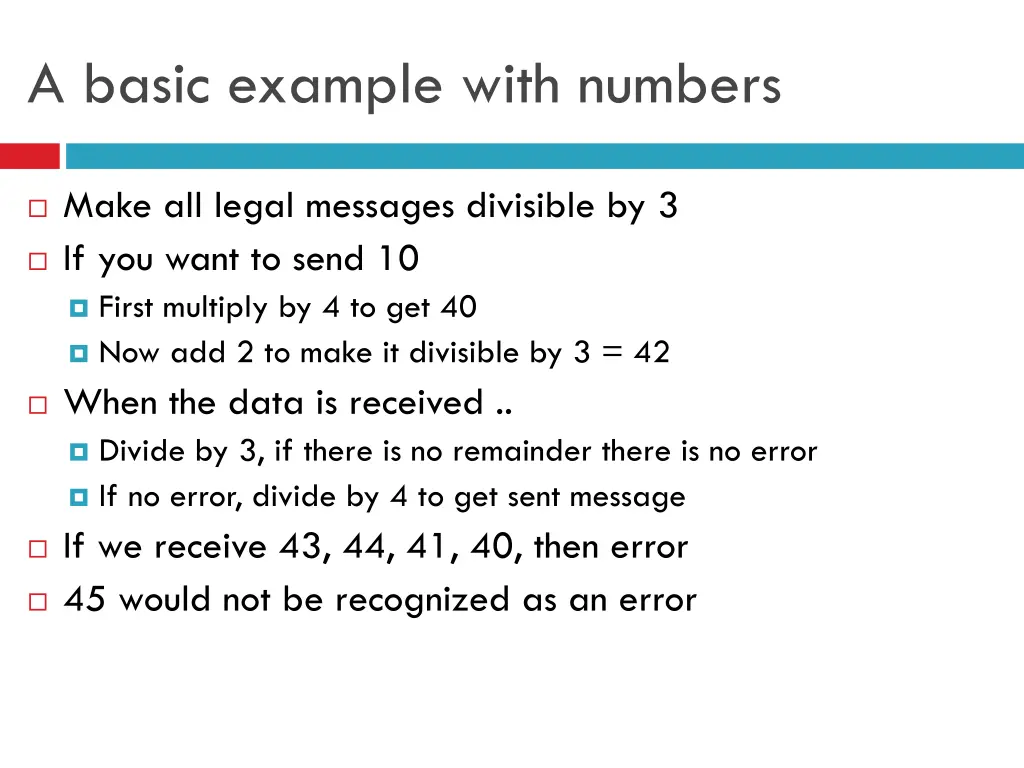 a basic example with numbers