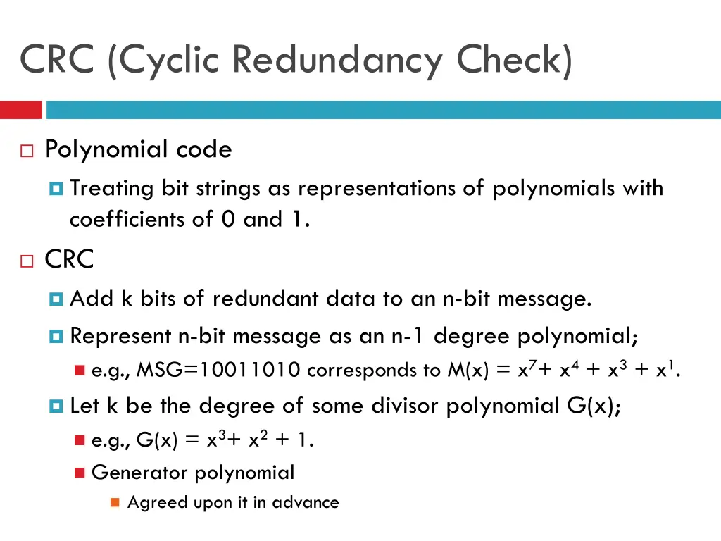 crc cyclic redundancy check