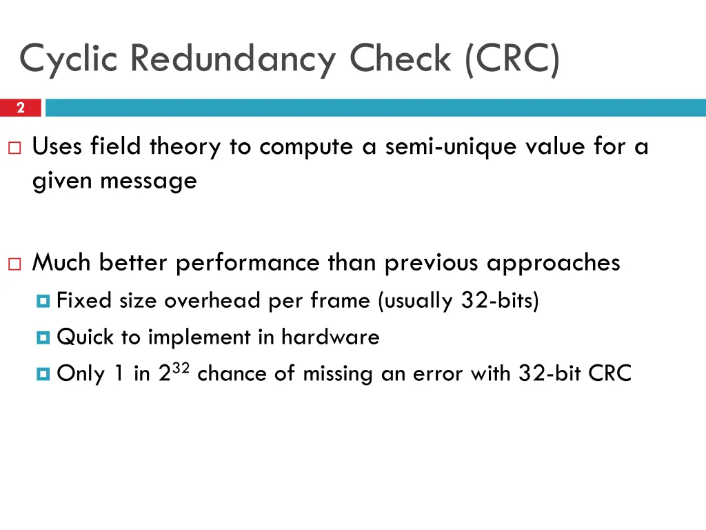 cyclic redundancy check crc