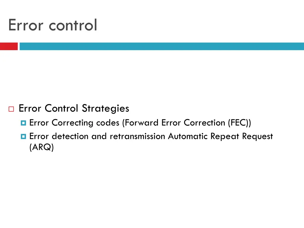 error control