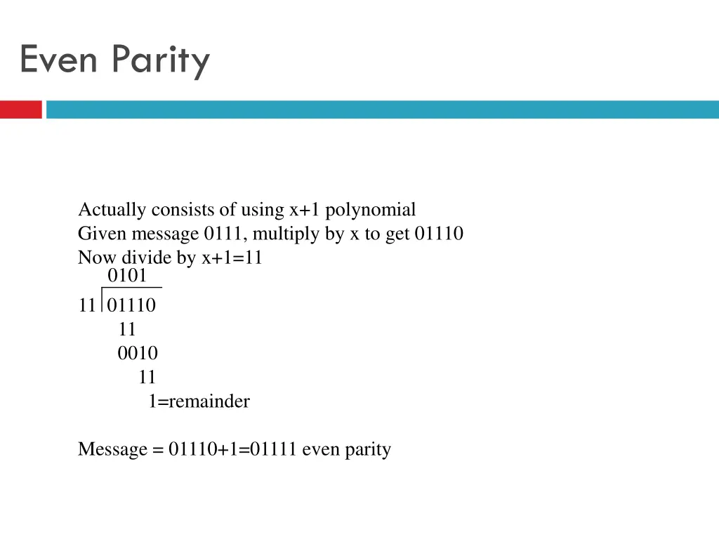 even parity