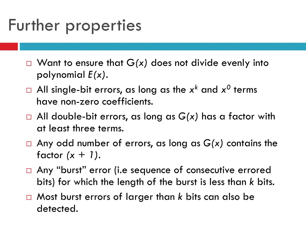 further properties