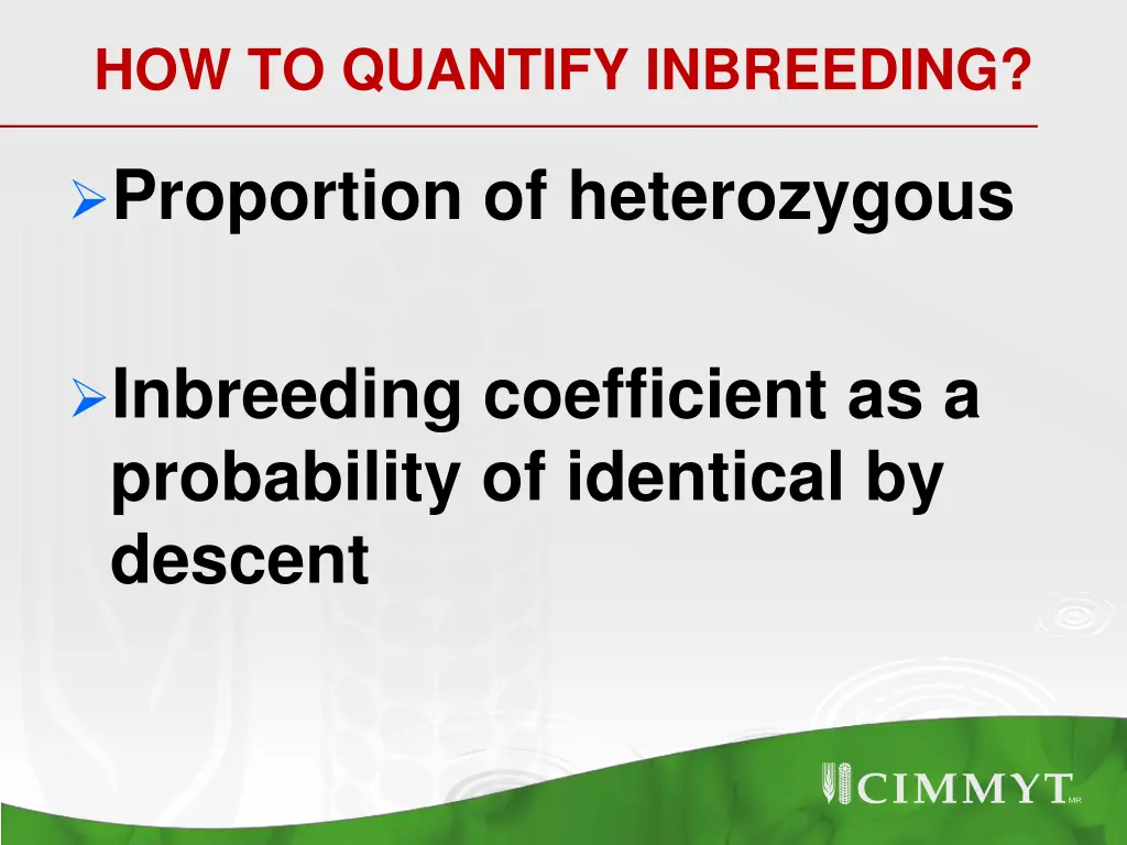 how to quantify inbreeding