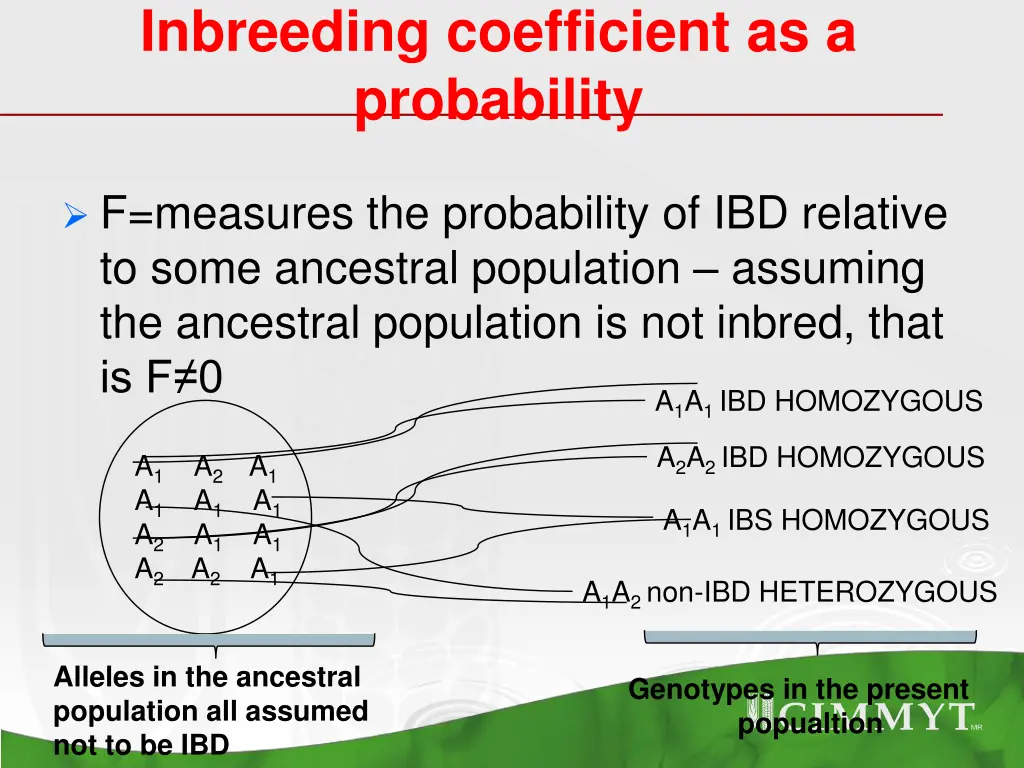 inbreeding coefficient as a probability 1