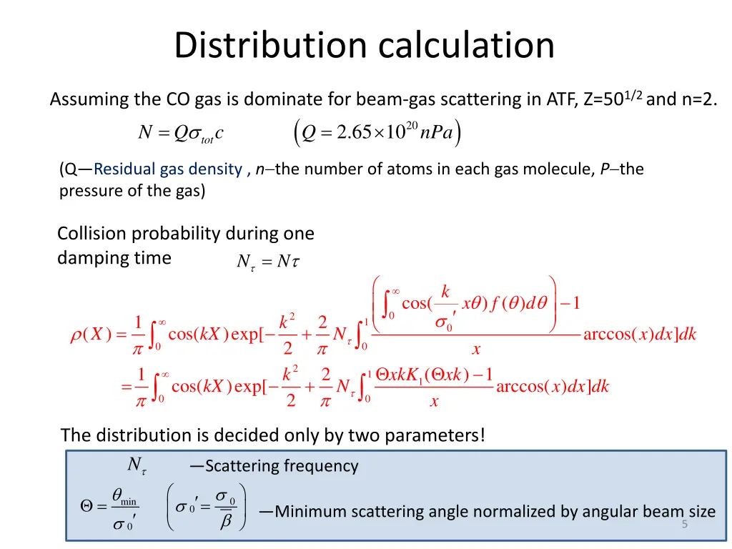 distribution calculation