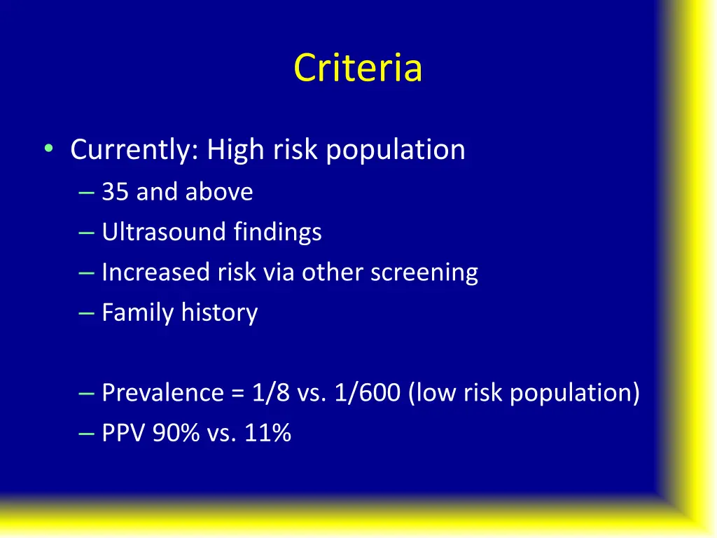 criteria