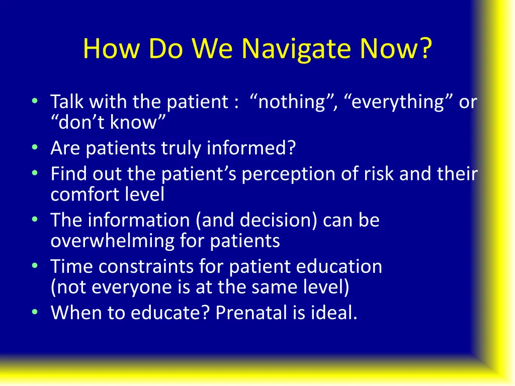how do we navigate now