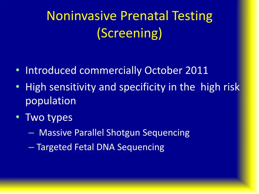 noninvasive prenatal testing screening