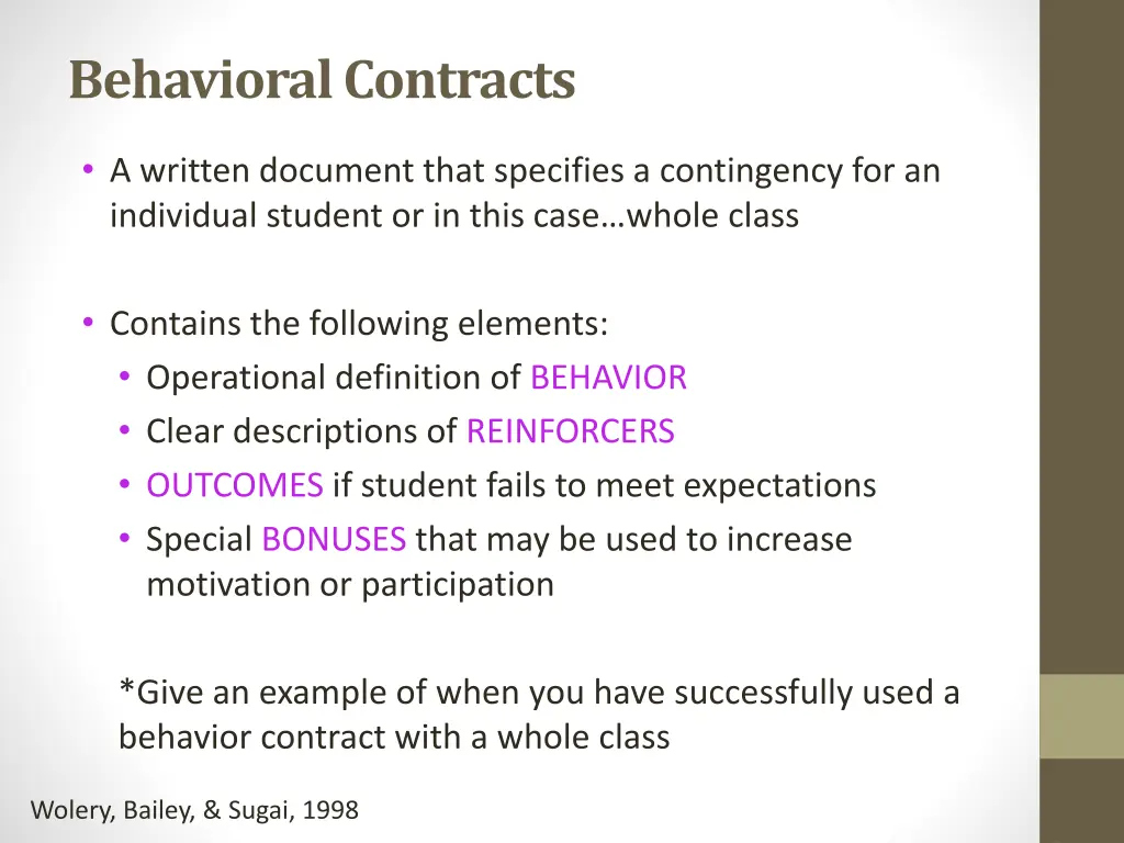 behavioral contracts