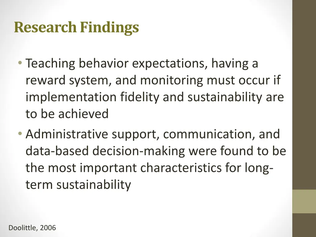research findings