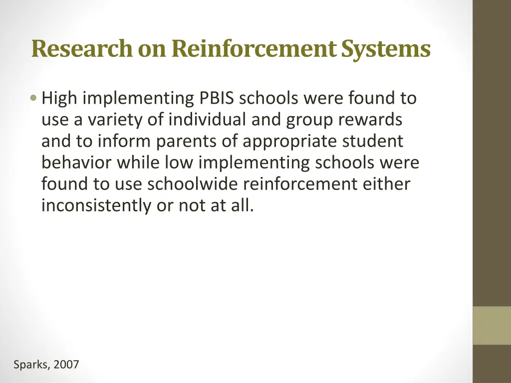 research on reinforcement systems