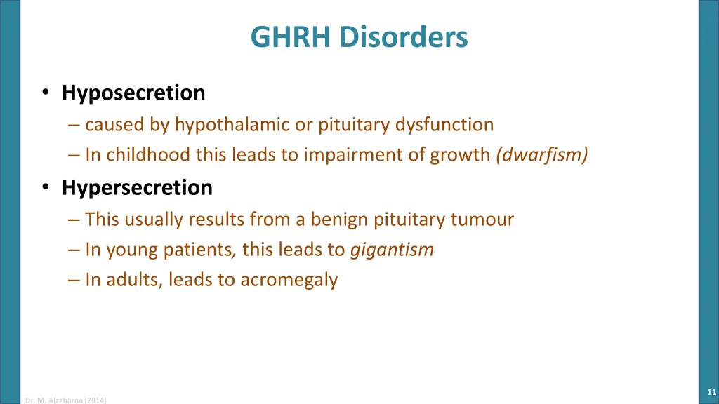 ghrh disorders