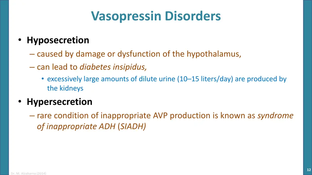 vasopressin disorders