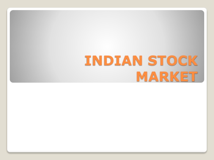 indian stock market