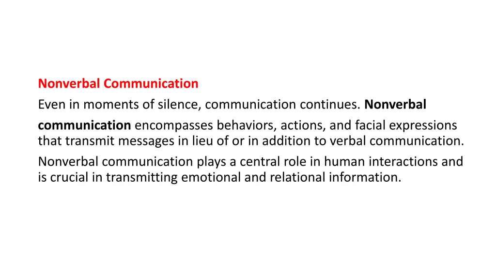 nonverbal communication even in moments