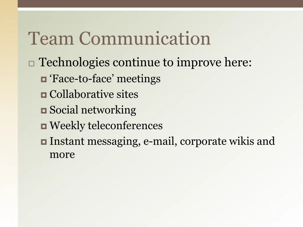 team communication