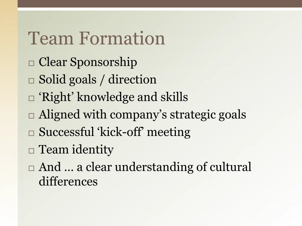 team formation