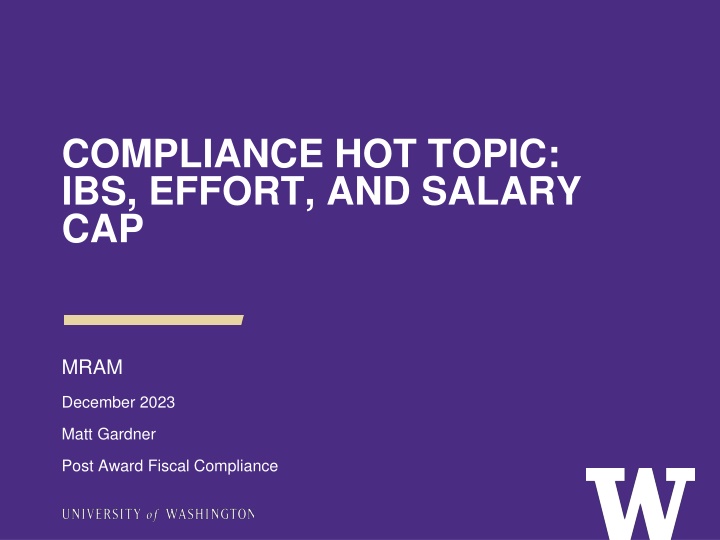 compliance hot topic ibs effort and salary cap