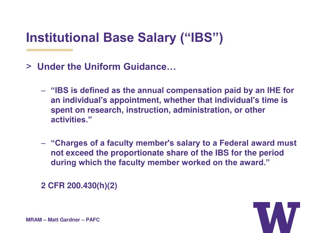 institutional base salary ibs