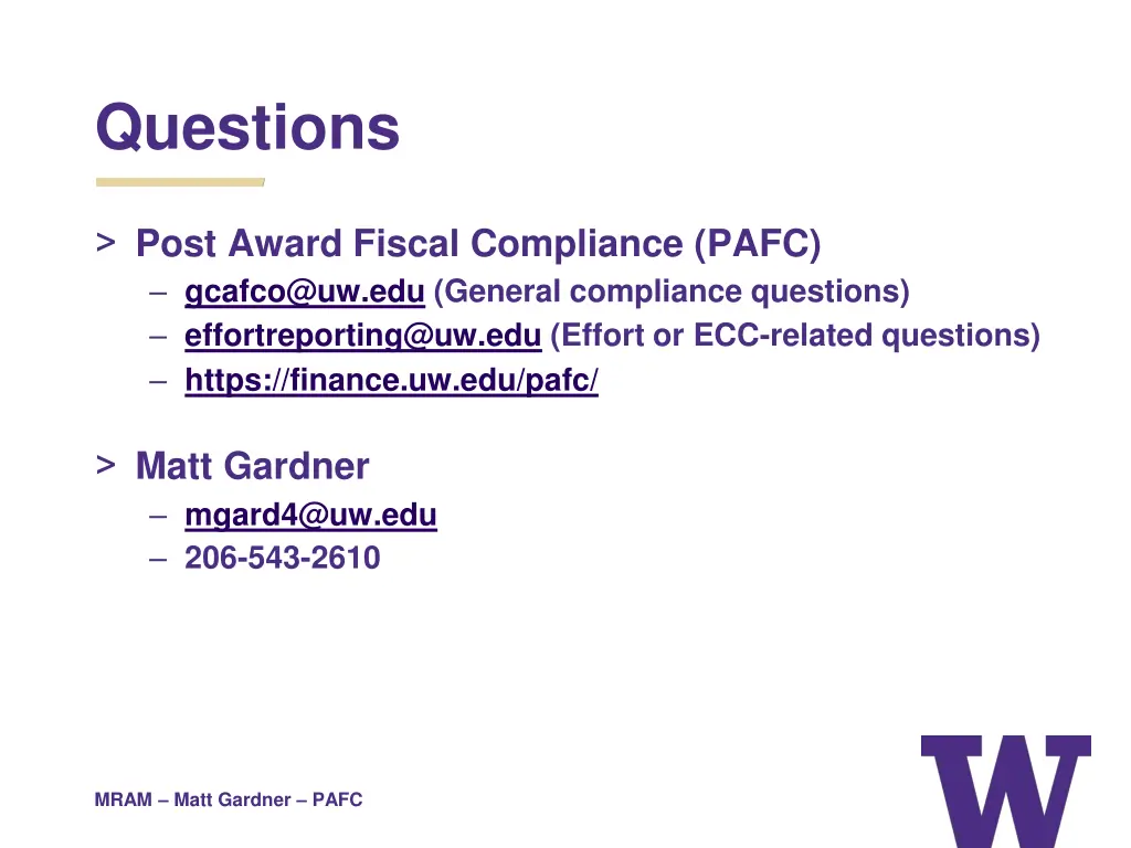 questions