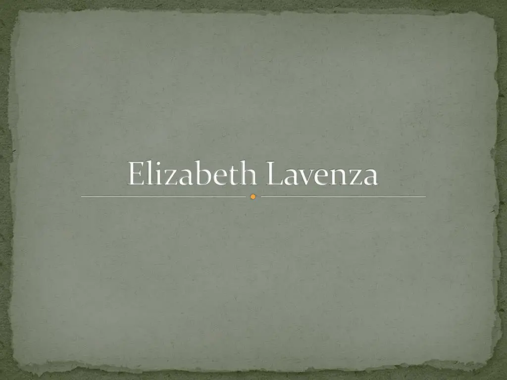 elizabeth lavenza