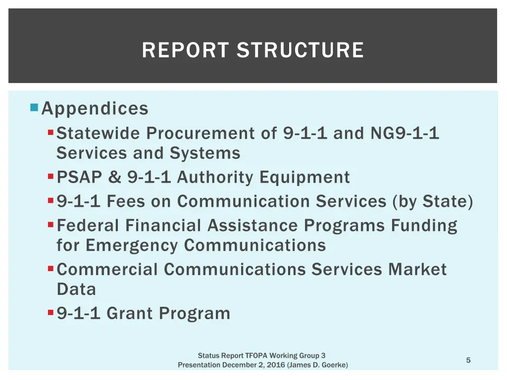 report structure 1