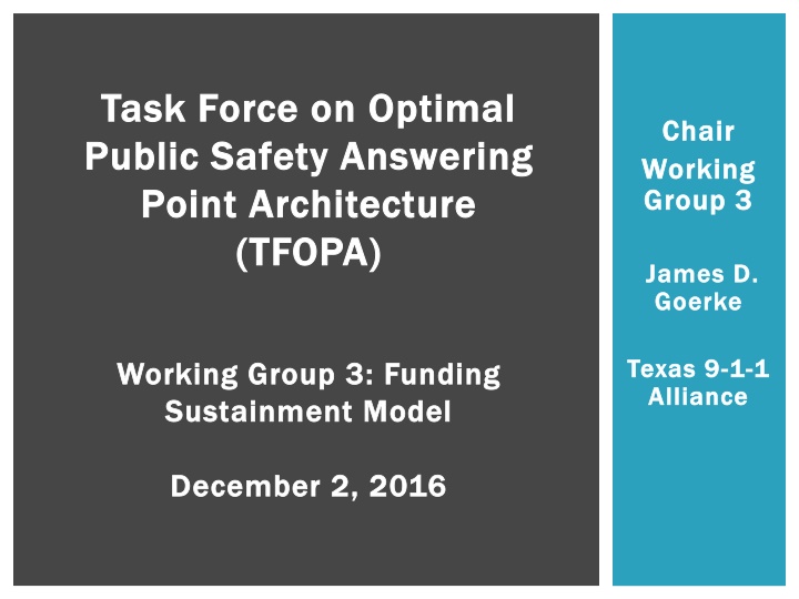 task force on optimal task force on optimal