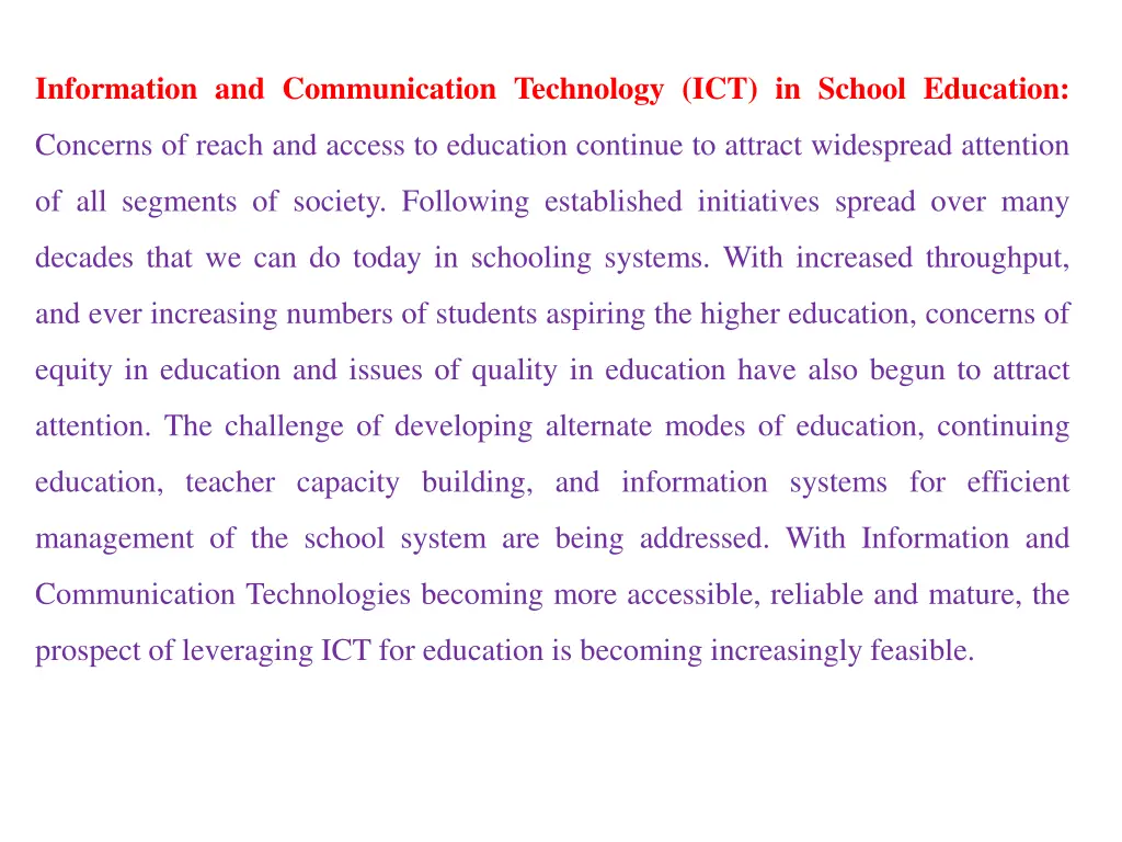 information and communication technology