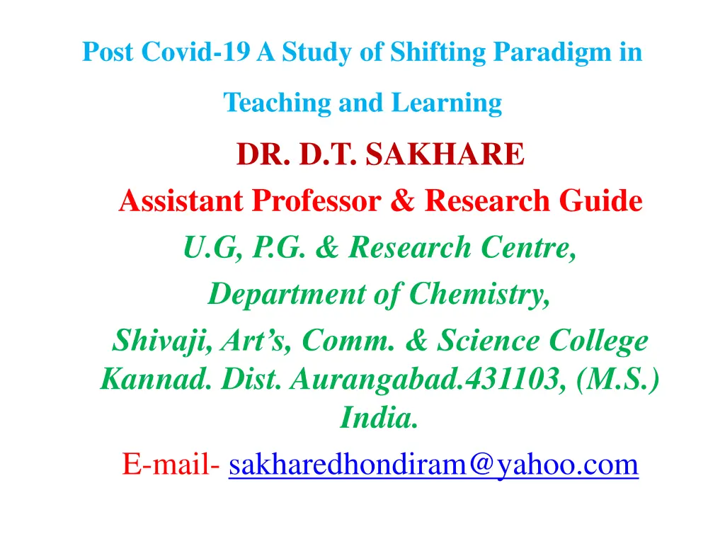 post covid 19 a study of shifting paradigm in