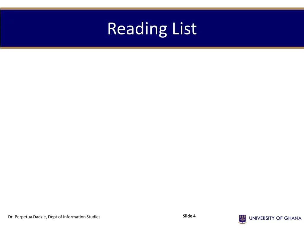 reading list