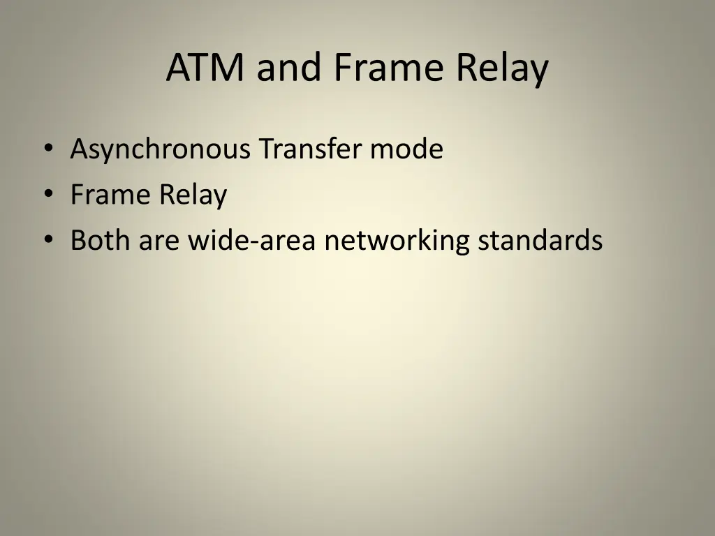 atm and frame relay