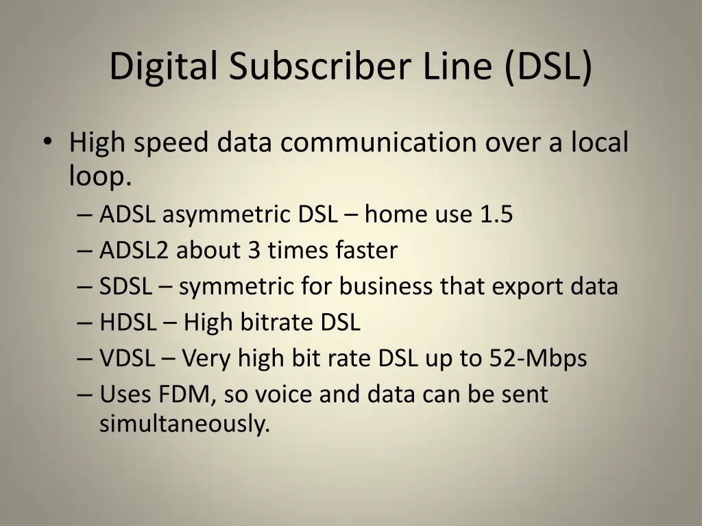 digital subscriber line dsl