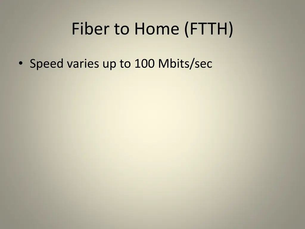 fiber to home ftth