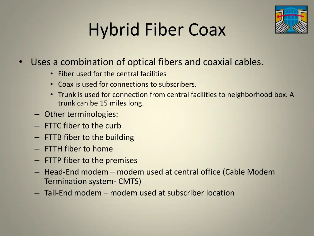 hybrid fiber coax