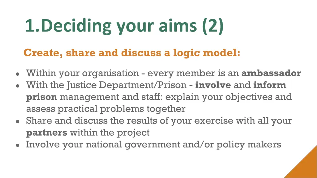 1 deciding your aims 2