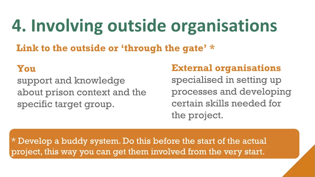 4 involving outside organisations