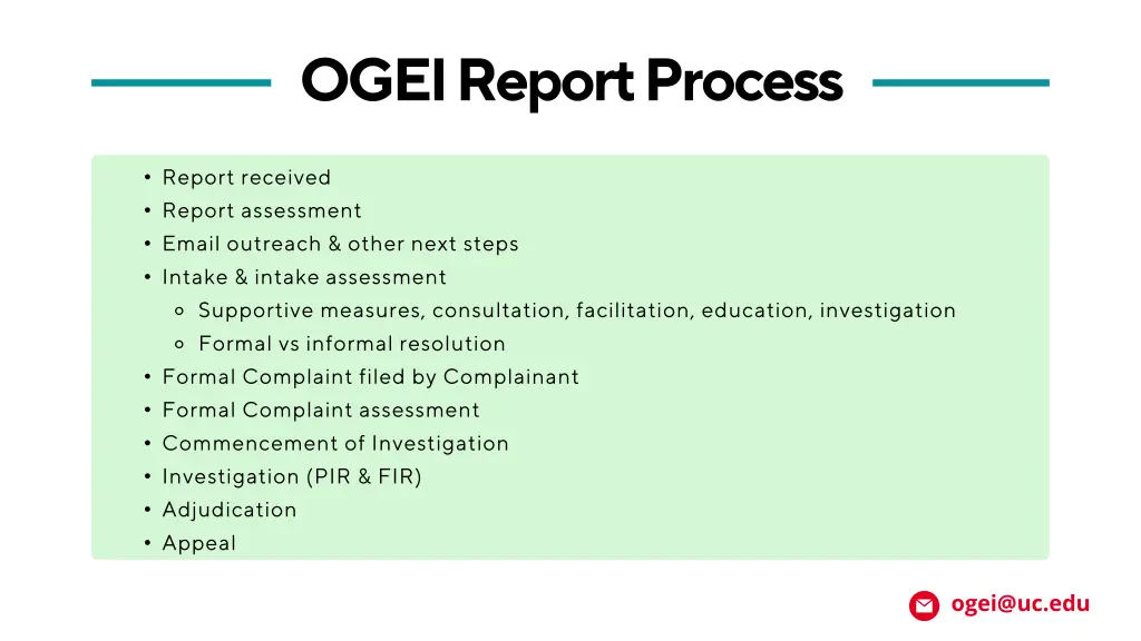 ogei report process