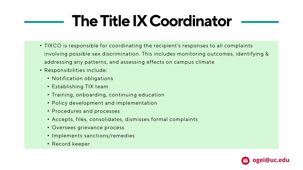 the title ix coordinator