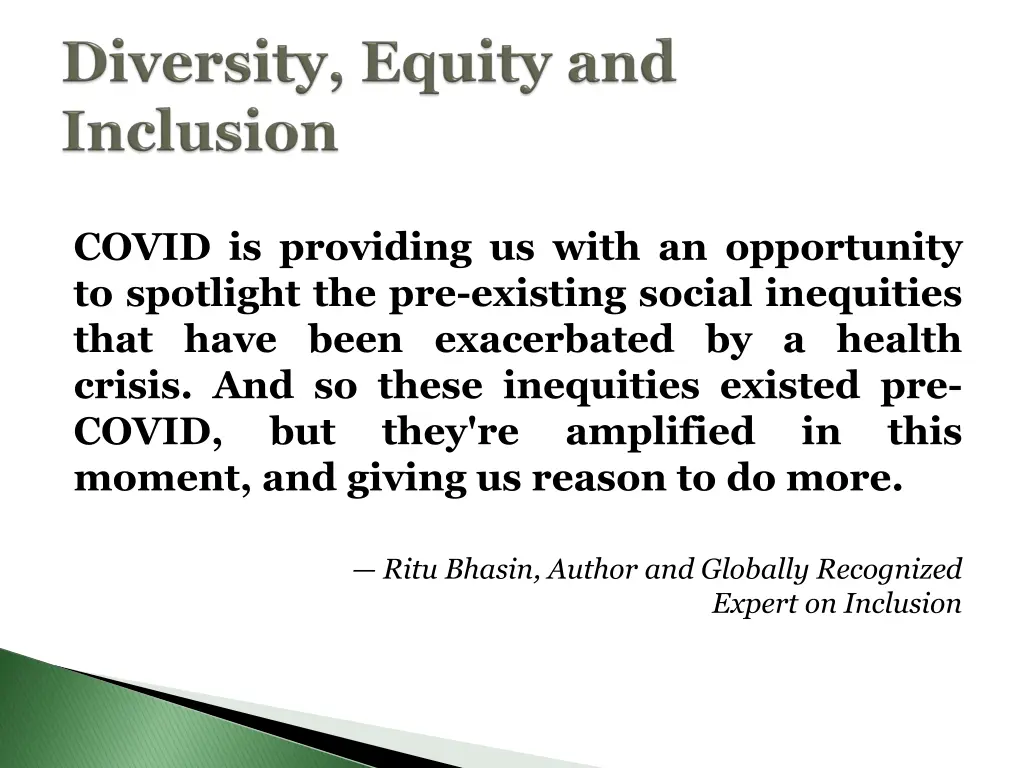 covid is providing us with an opportunity