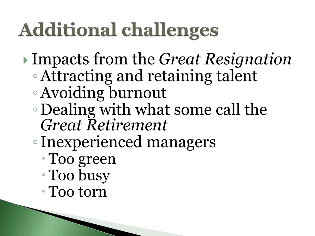 impacts from the great resignation attracting