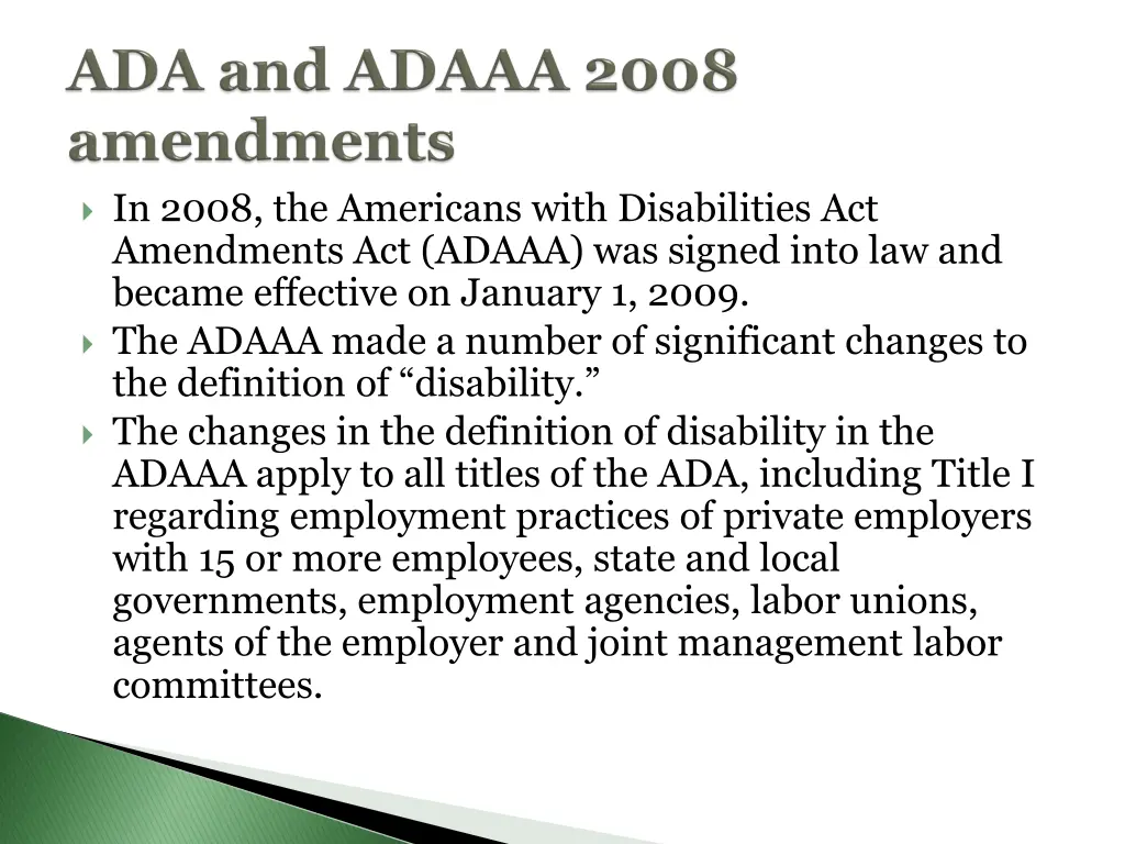 in 2008 the americans with disabilities