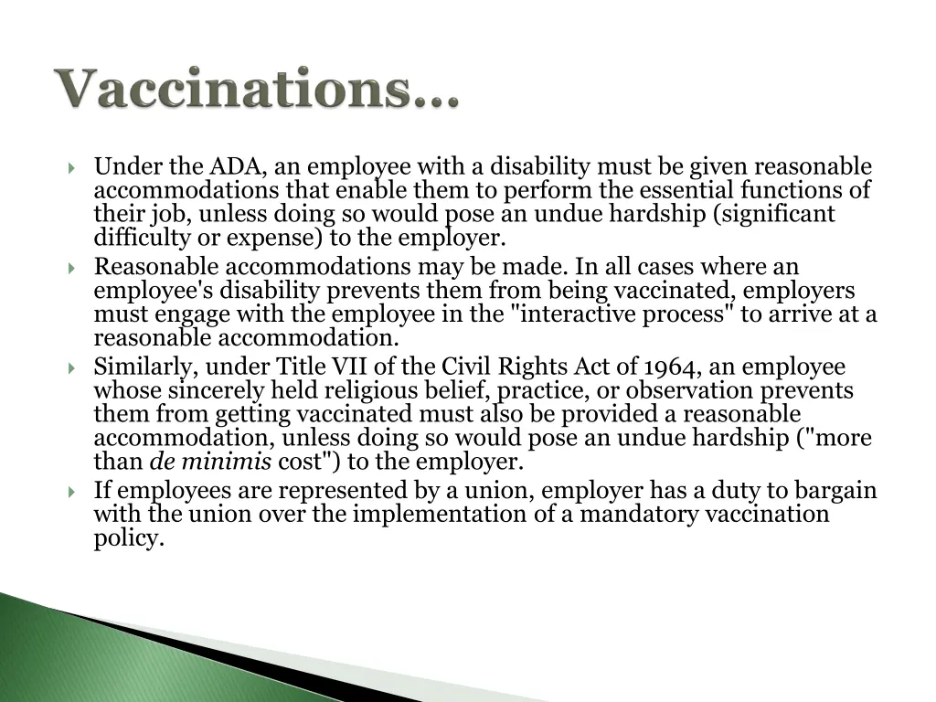 under the ada an employee with a disability must