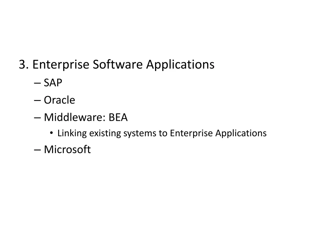 3 enterprise software applications sap oracle