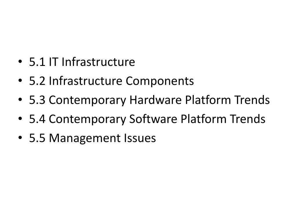 5 1 it infrastructure 5 2 infrastructure