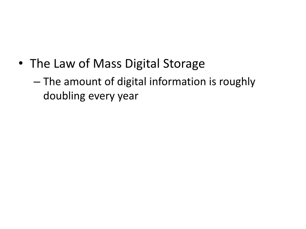 the law of mass digital storage the amount