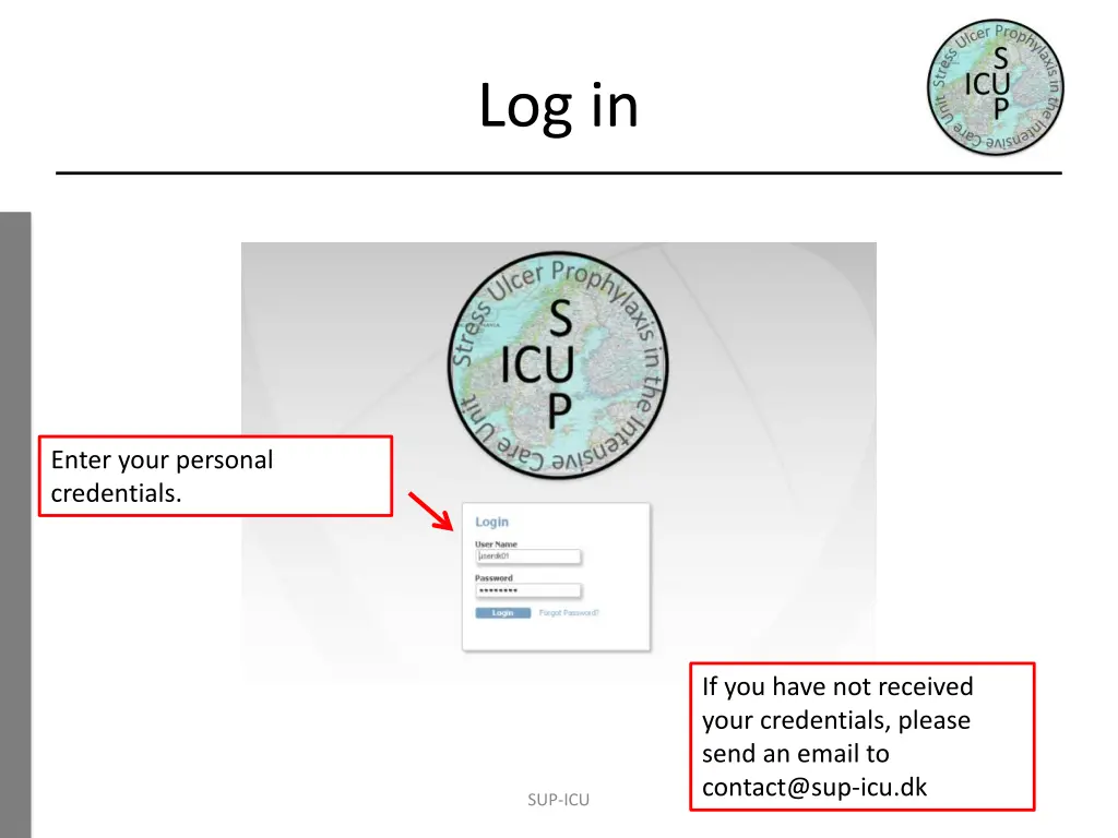 log in